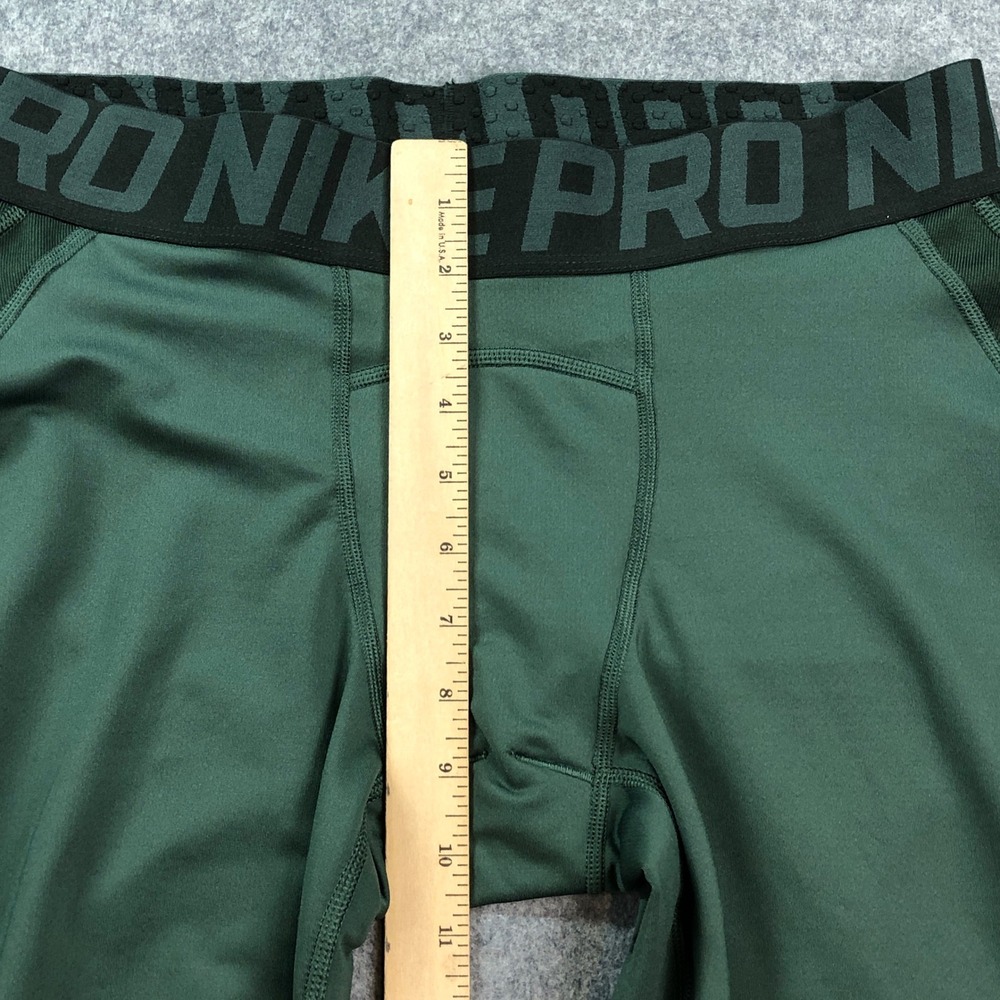 Nike Hyperwarm Compression Mens Pants XL Dark Green Stretch Training Combat - Picture 10 of 14